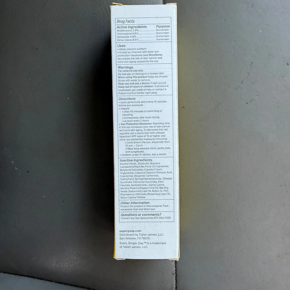 Supergoop (Re)setting Refreshing Mist SPF 40 Sunscreen Makeup Setting Spray 3.4